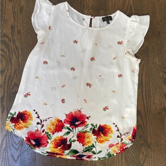 Blouse Womans medium spring summer floral - Picture 1 of 2